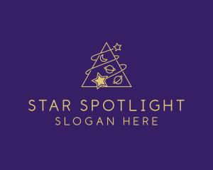 Triangle Planet Stars  logo design