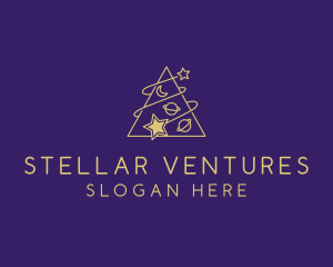 Triangle Planet Stars  logo design