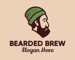 Bearded - Beanie Beard Man logo design