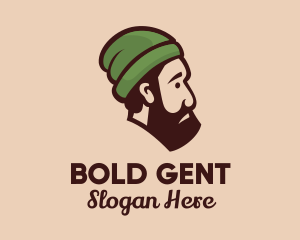 Manly - Beanie Beard Man logo design