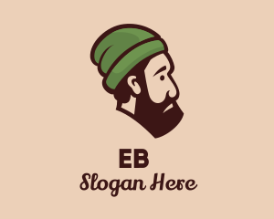 Barber - Beanie Beard Man logo design