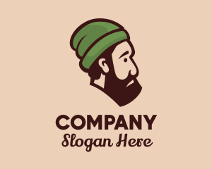 Barber - Beanie Beard Man logo design