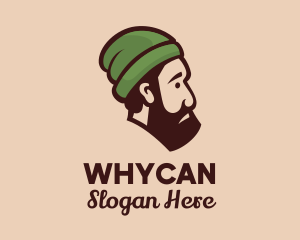 Skater Boy - Beanie Beard Man logo design