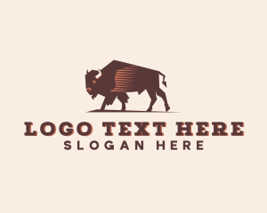 Bullfighting - Wild Bison Farm logo design