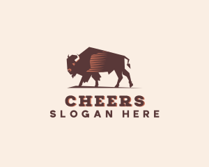 Bull - Wild Bison Farm logo design