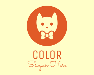 Kawaii - Orange Kitty Cat logo design