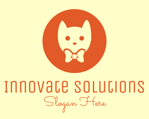 Cat - Orange Kitty Cat logo design