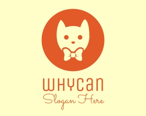 Veterinarian - Orange Kitty Cat logo design