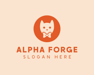 Orange Kitty Cat logo design