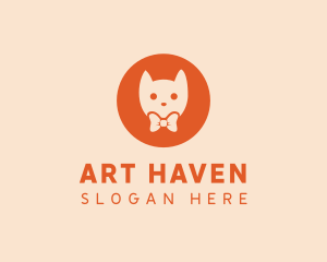 Orange Kitty Cat logo design