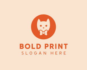 Orange Kitty Cat logo design