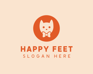 Orange Kitty Cat logo design