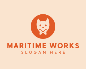 Orange Kitty Cat logo design