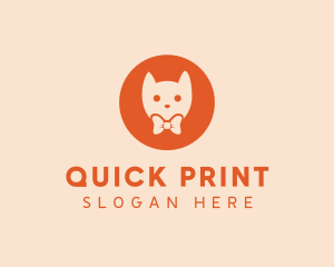 Orange Kitty Cat logo design