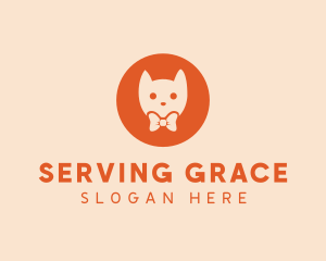 Orange Kitty Cat logo design