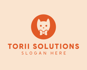 Orange Kitty Cat logo design