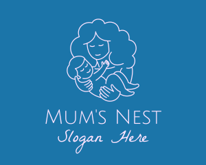 Happy Mother Woman logo design