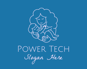 Human - Happy Mother Woman logo design