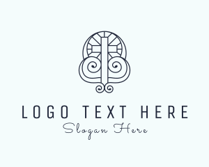 Church - Holy Altar Crucifix logo design