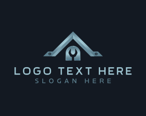 Home Improvement - Contractor Roofing Wrench logo design