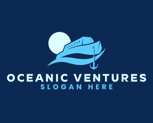 Wave Yacht Ship logo design