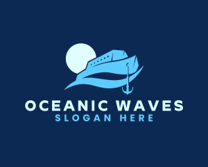 Ship - Wave Yacht Ship logo design