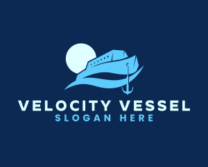 Speedboat - Wave Yacht Ship logo design