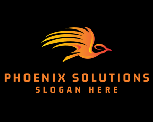 Phoenix - Flying Phoenix Bird logo design