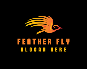 Flying Phoenix Bird logo design