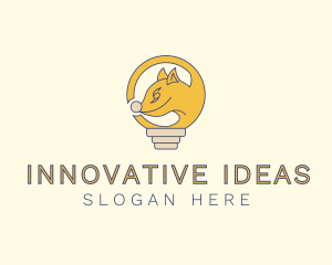 Light Bulb Fox logo design