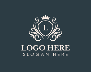 Queen - Luxury Crown Shield logo design