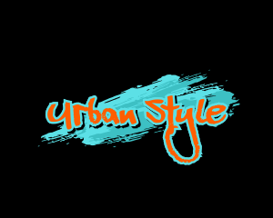 Dj - Brush Stroke Graffiti logo design