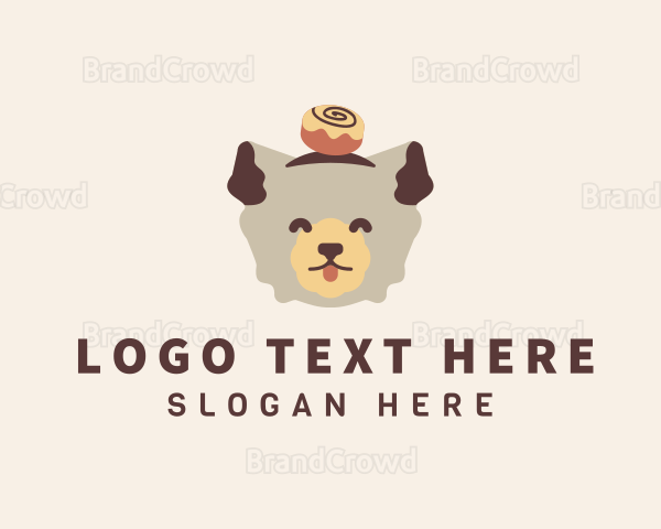 Cinnamon Dog Animal Logo