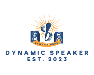 Speaker - Singing Contest Karaoke logo design