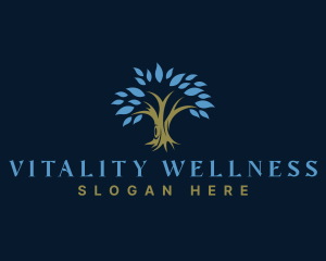 Eco Wellness Tree logo design