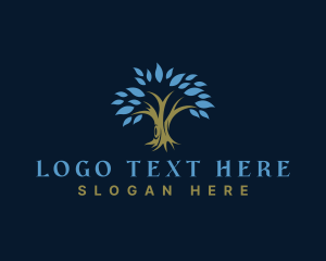 Vegan - Eco Wellness Tree logo design