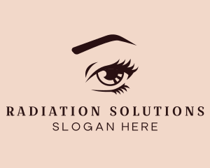 Radiation - Eye Stare Lashes logo design