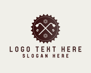 Cogwheel - Auto Mechanic Breaker Bar logo design