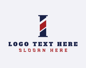 Letter I - Barber Grooming Letter I logo design