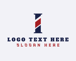 Mens Salon - Barber Grooming Letter I logo design