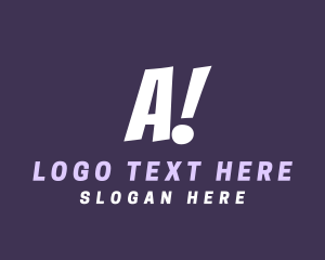 Surprise - Comic Letter A logo design