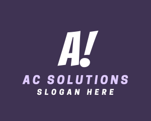 Comic Letter A logo design