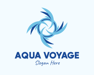 Blue Water Propeller  logo design