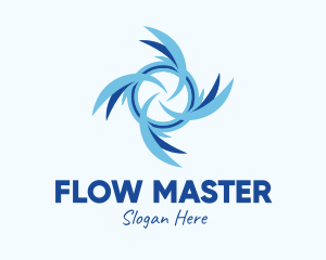 Drain - Blue Water Propeller logo design