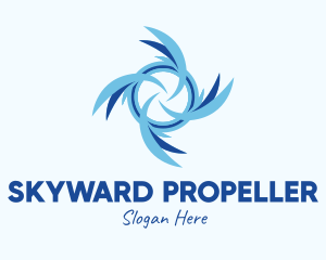 Blue Water Propeller  logo design