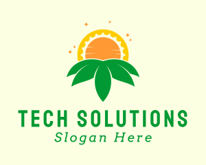 Renewable Energy - Sun Leaf Landscaping logo design