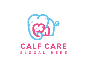 Mother Daughter Elephant Care logo design