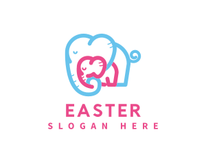 Maternity - Mother Daughter Elephant Care logo design