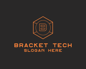 Tech Geometric Hexagon  logo design