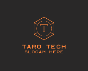 Tech Geometric Hexagon  logo design